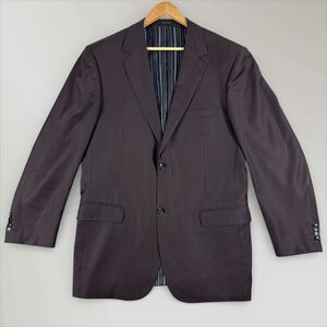 Super 140s Australian Wool Charcoal Blazer Suit Jacket TESSUTO Statura sz EU 54L